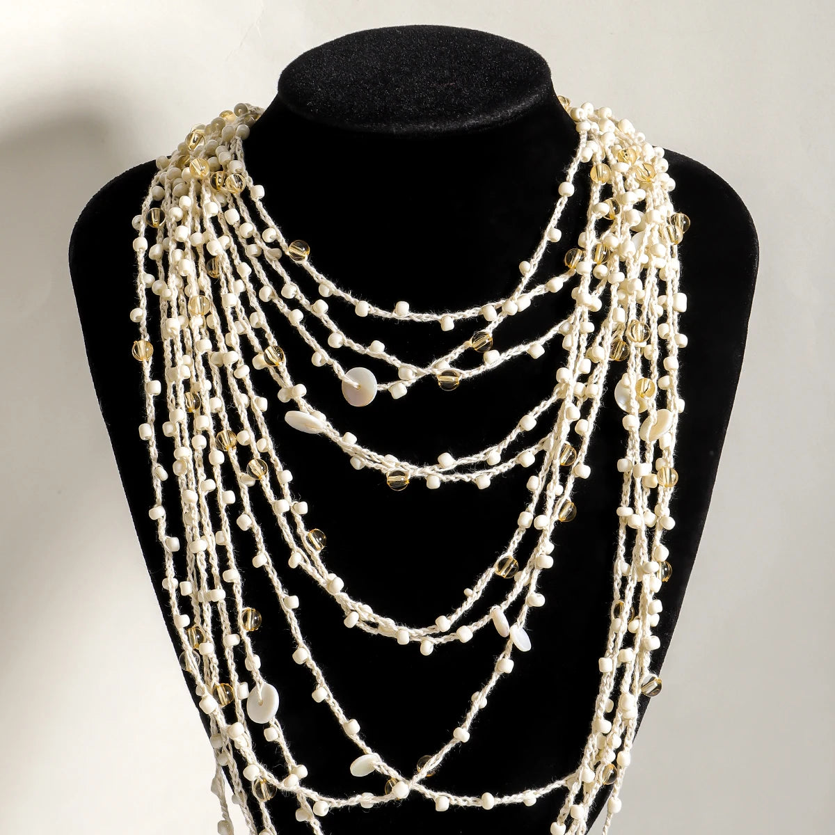 Vedawas Bohemian Handmade Beaded Rhinestones Chain