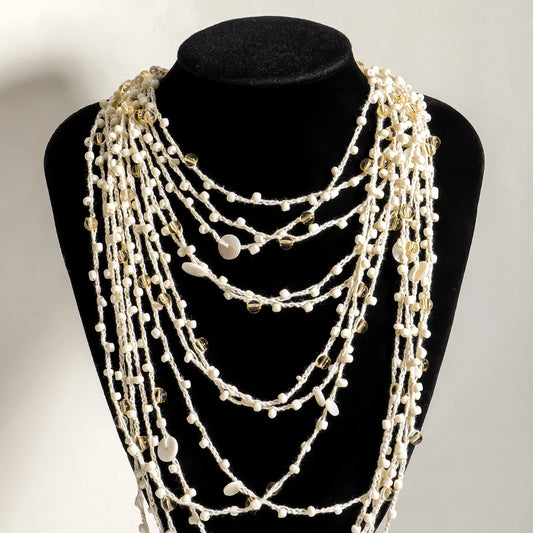 Vedawas Bohemian Handmade Beaded Rhinestones Chain