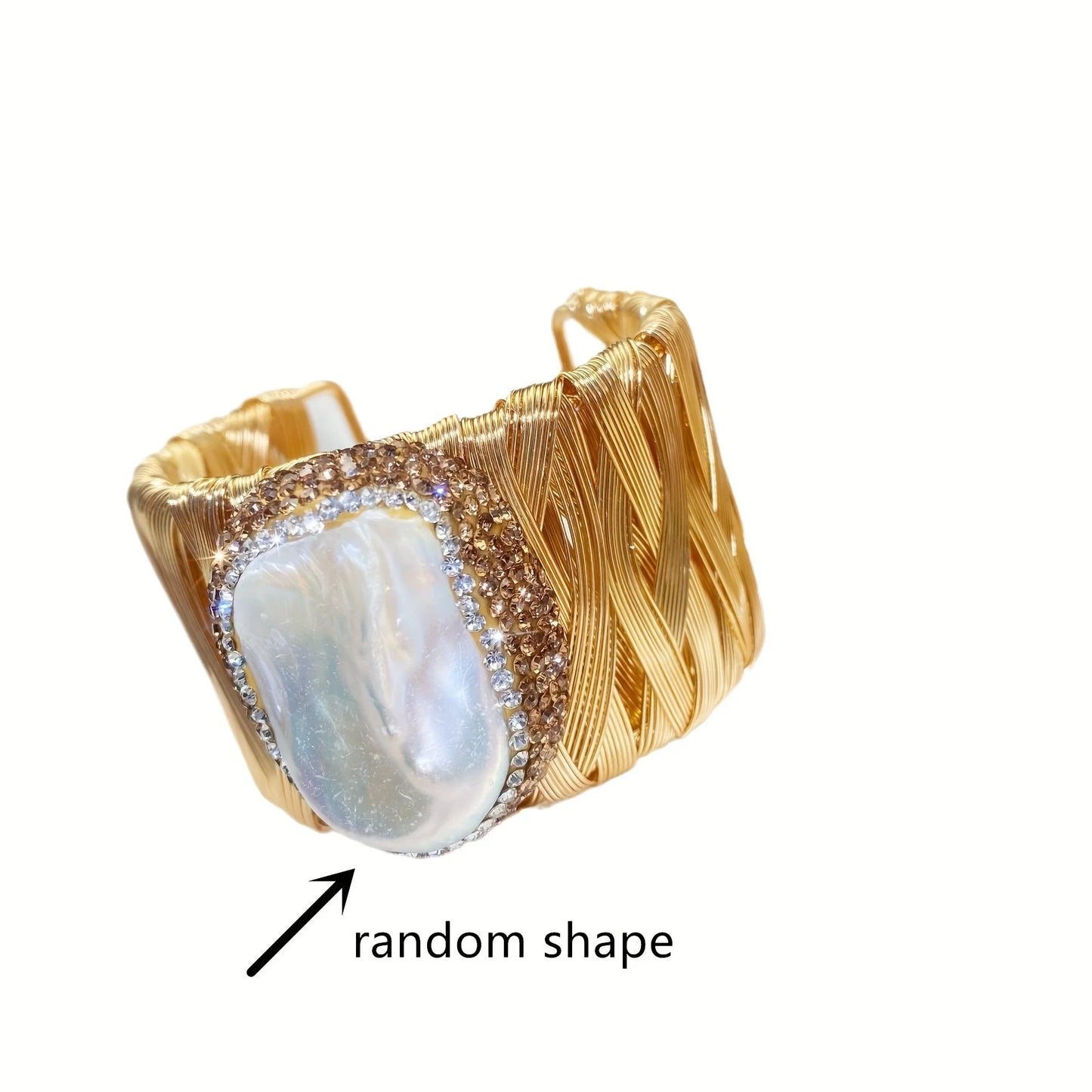 Natural Baroque Freshwater Pearl Rope Twist Bangle