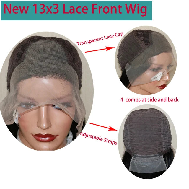 Eversilky Lace Front Human Hair Wigs with Bangs & Highlights