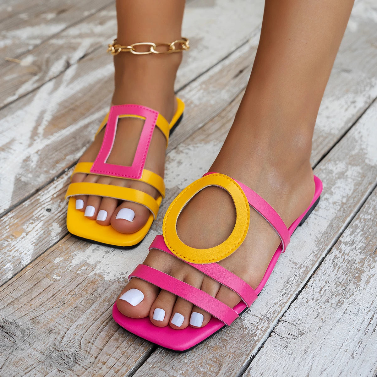 Women Flat Slippers Summer Non-slip Casual Slippers
