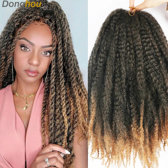 Marley Braid Hair 18Inch 100g Soft Afro Kinky Curly Crochet Hair