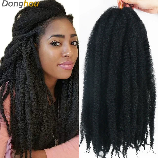 Marley Braid Hair 18Inch 100g Soft Afro Kinky Curly Crochet Hair