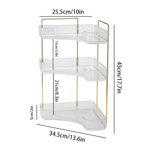 Bathroom Corner Storage Organizer Shelf