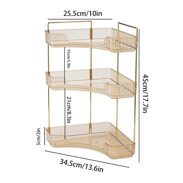 Bathroom Corner Storage Organizer Shelf