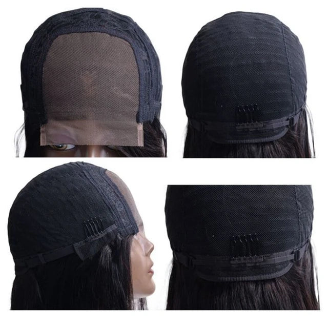 Eversilky Lace Front Human Hair Wigs with Bangs & Highlights