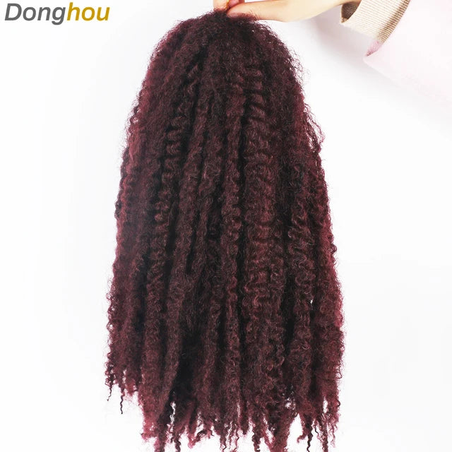 Marley Braid Hair 18Inch 100g Soft Afro Kinky Curly Crochet Hair