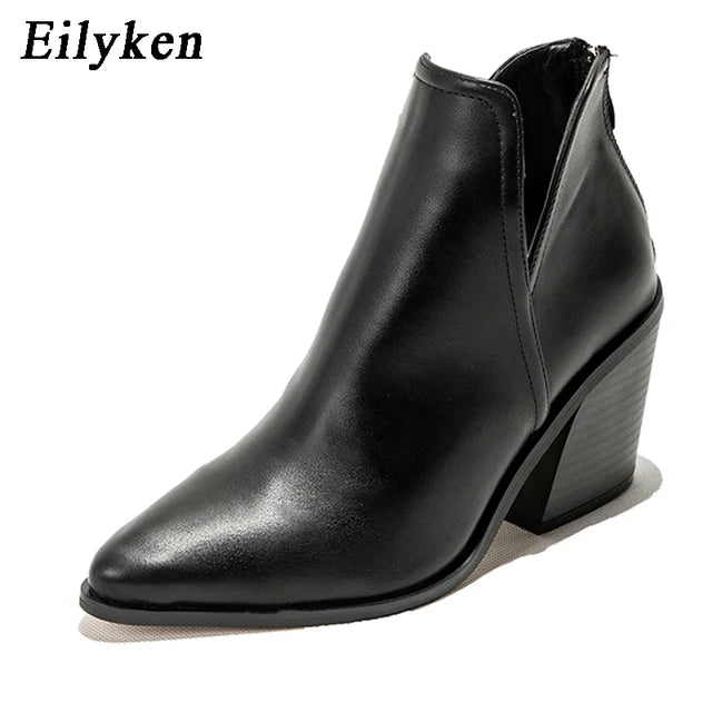 EilyKen Western Cowboy Ankle Boots