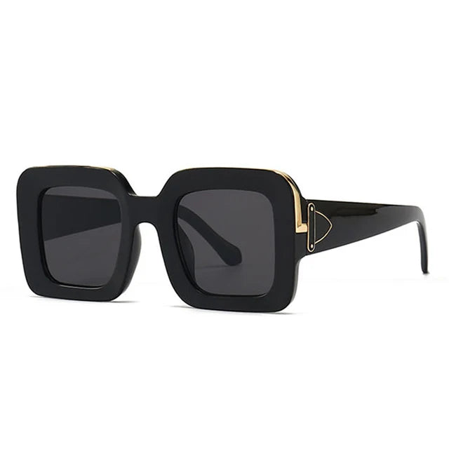 SHAUNA Retro Square Luxury Sunglasses
