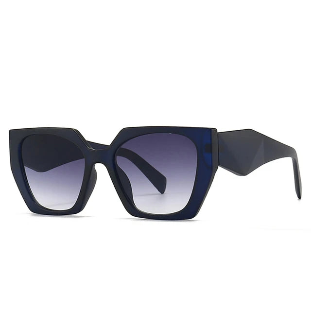 SO&EI Retro Polygon Cat Eye Colorful Sunglasses