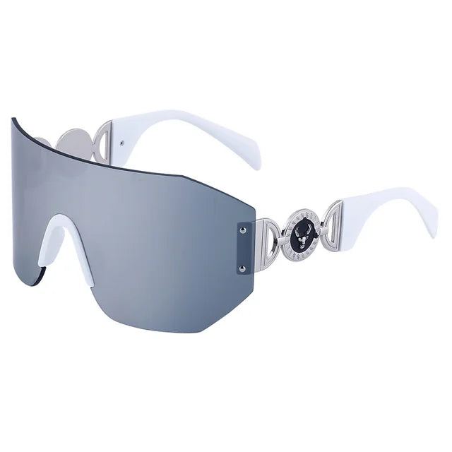 Oversized Y2k Punk Sports Rimless Shield Sunglasses