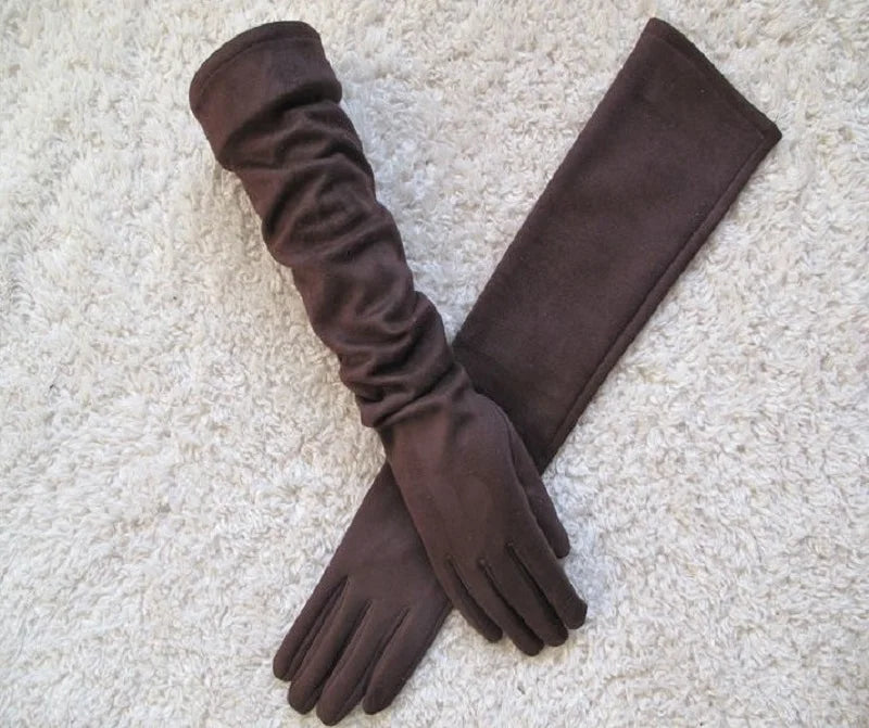 Women's Suede Gloves Winter