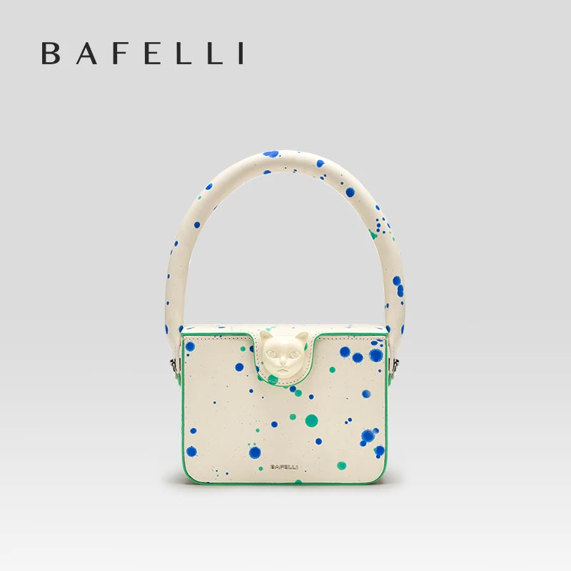 BAFELLI WOMEN'S HANDBAG BOXY GENUINE LEATHER