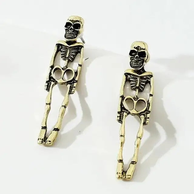 Halloween Skull Skeleton Drop Earrings