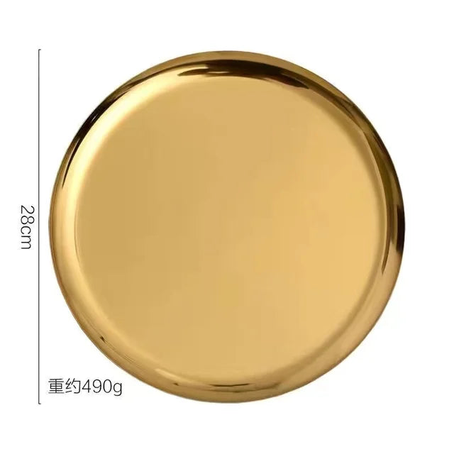 Stainless Steel Desktop Storage Tray | Stainless Steel Key Storage Box - Mirror Tray