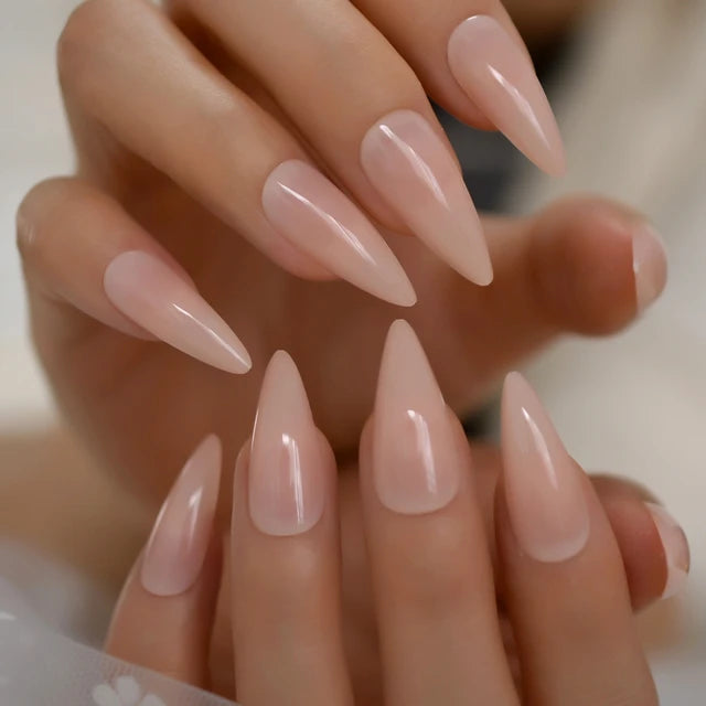 Stiletto Glossy or Matte Color Fake Nails