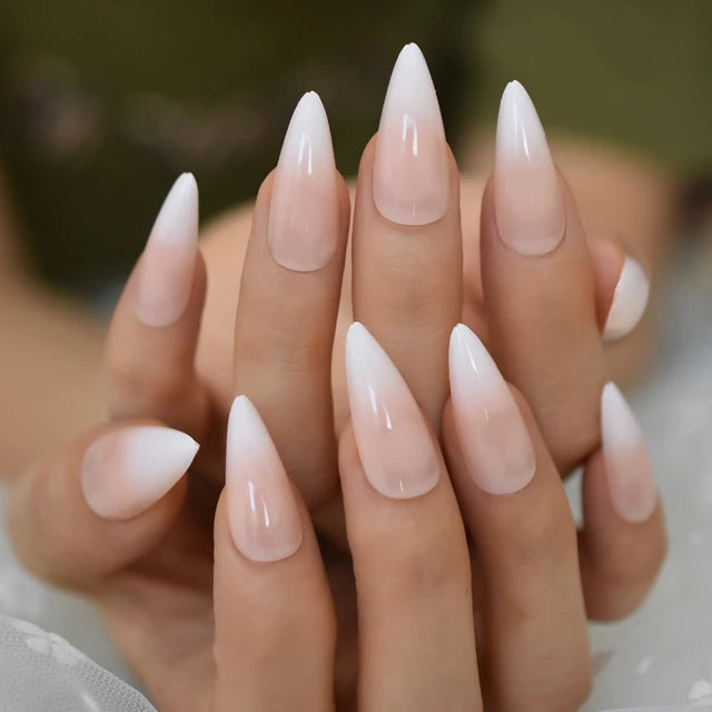 Stiletto Glossy or Matte Color Fake Nails