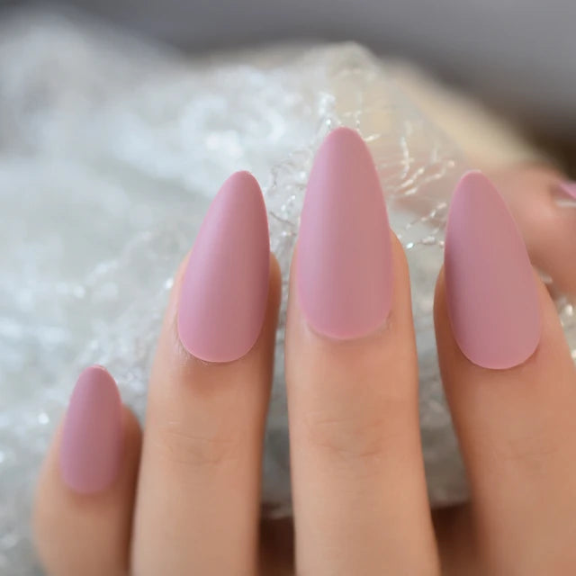 Stiletto Glossy or Matte Color Fake Nails