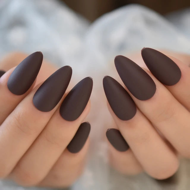 Stiletto Glossy or Matte Color Fake Nails