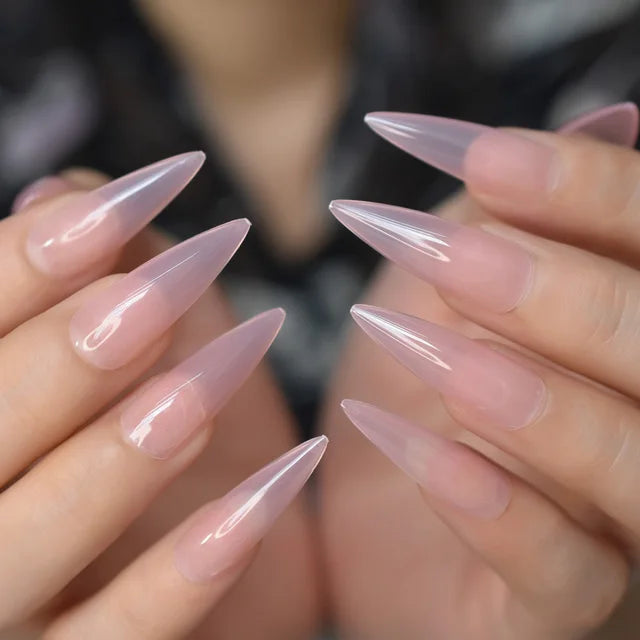 Stiletto Glossy or Matte Color Fake Nails
