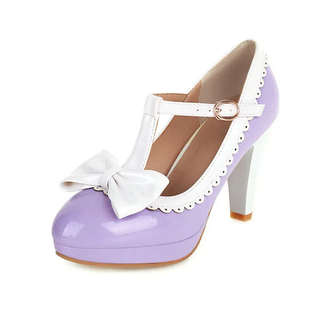 Lolita Mary Jane Shoes - Sweet Bowknot Ruffles