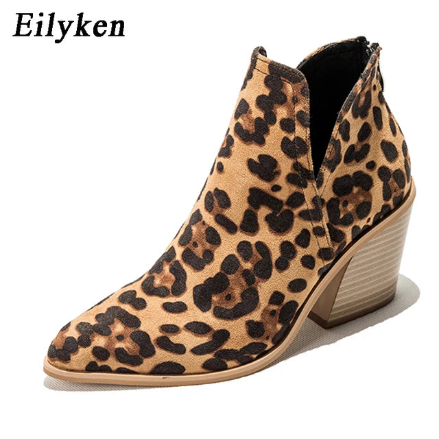 EilyKen Western Cowboy Ankle Boots
