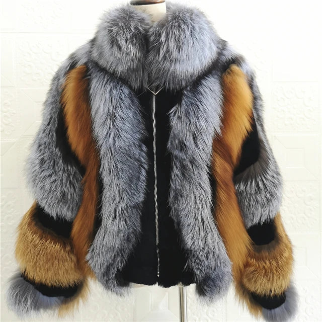 Real Red Fox Fur Jacket