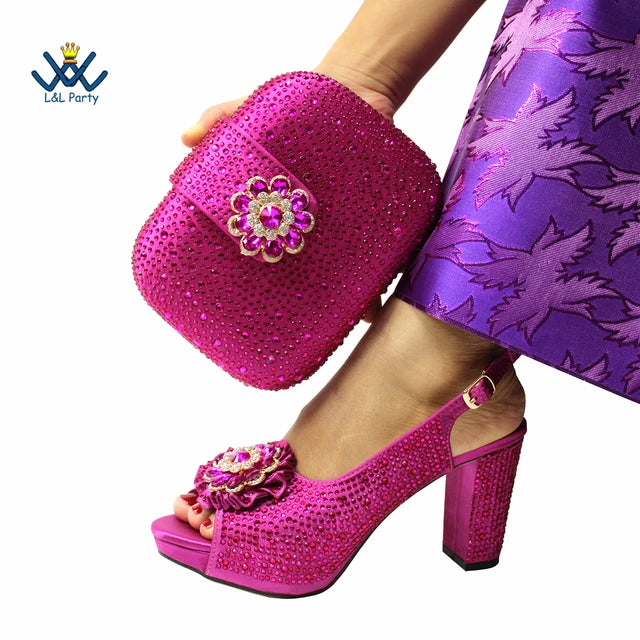 Design Peep Toe African-inspired Wedding Shoe/Purse combo