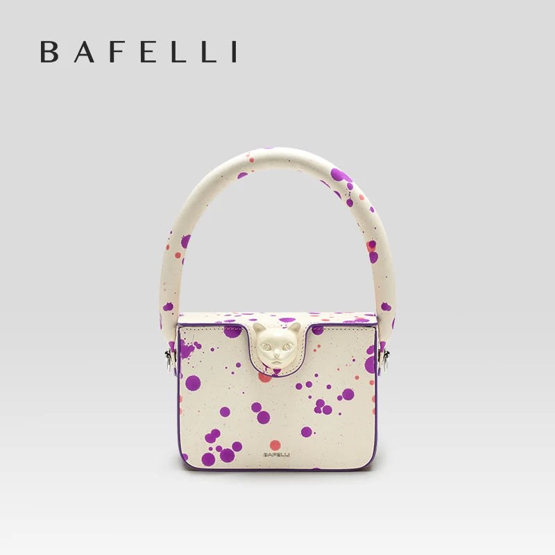 BAFELLI WOMEN'S HANDBAG BOXY GENUINE LEATHER