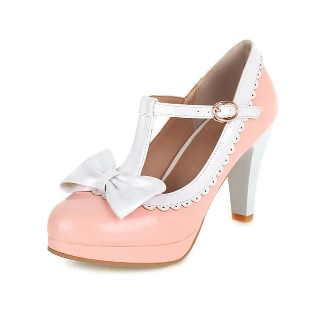 Lolita Mary Jane Shoes - Sweet Bowknot Ruffles