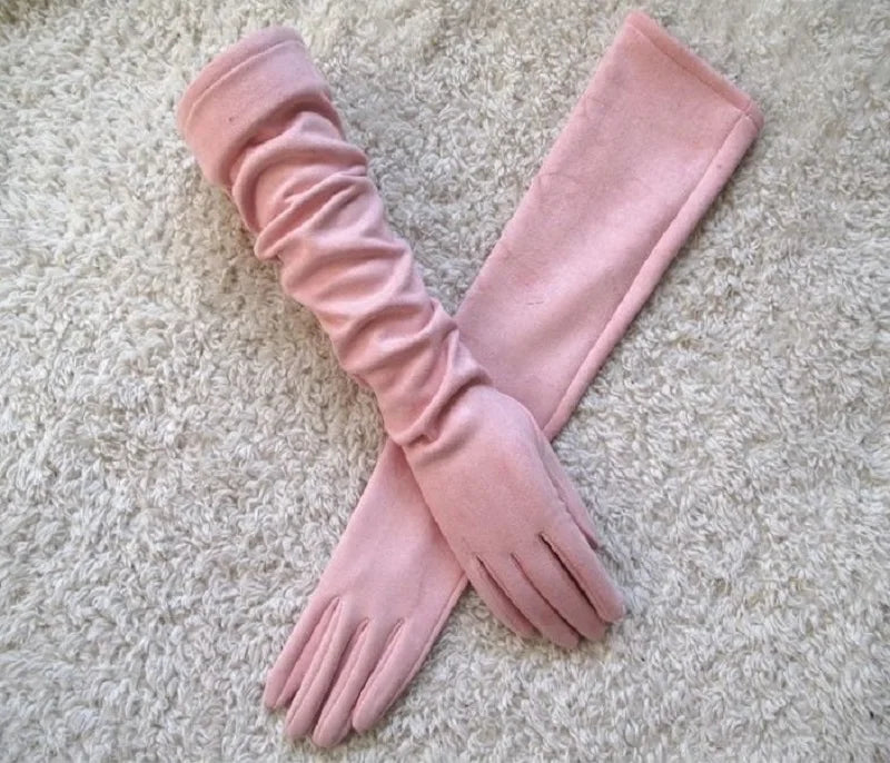 Women's Suede Gloves Winter