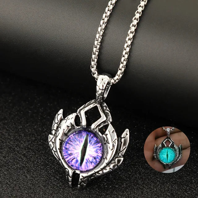 Luminous Demon Eye Pendant Necklace