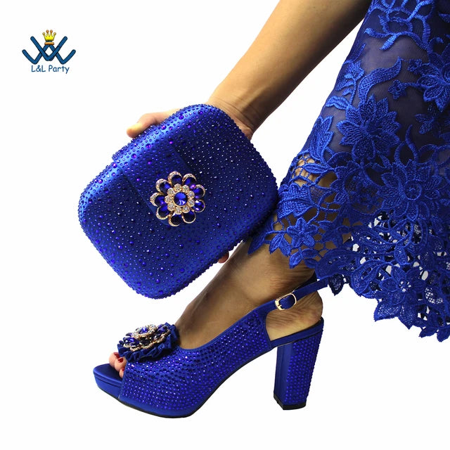 Design Peep Toe African-inspired Wedding Shoe/Purse combo