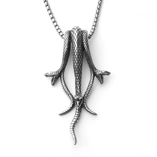 Gothic Red Devil Eye Triangle Pendant Necklace