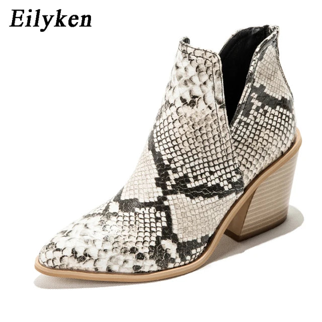 EilyKen Western Cowboy Ankle Boots