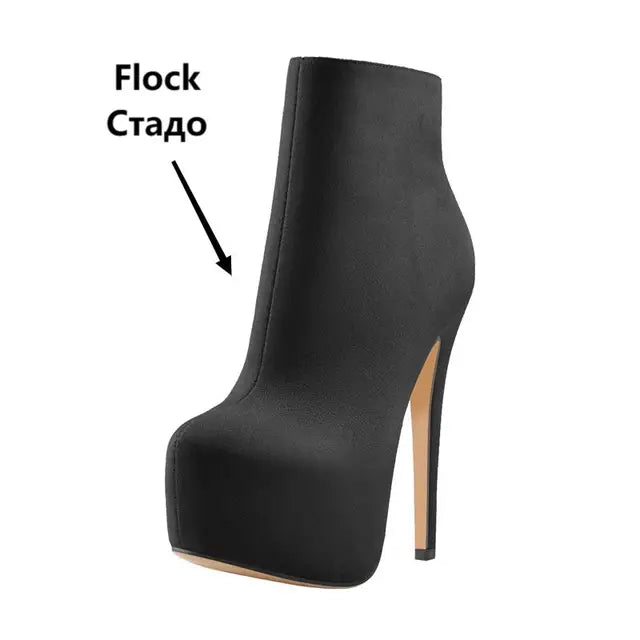 Onlymaker Ankle Boots Black - Handcrafted Rounded Toe