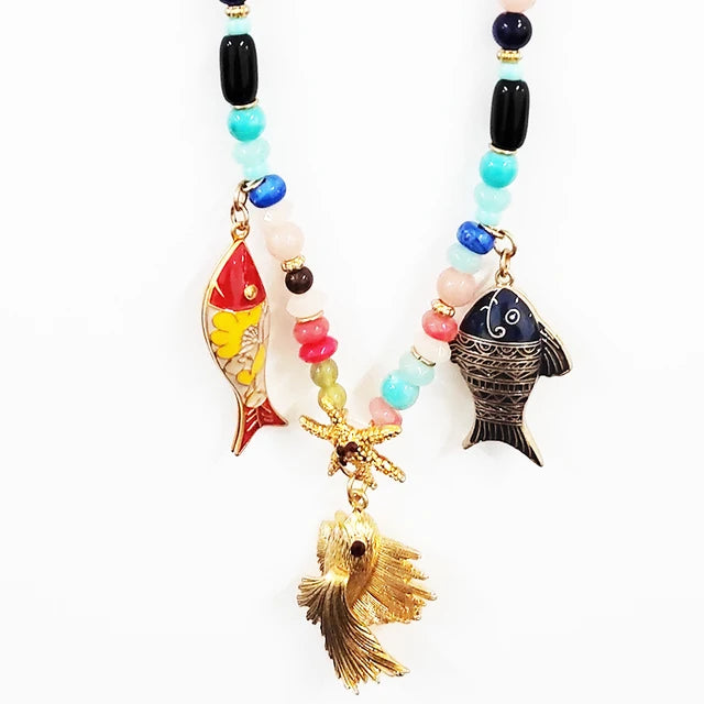 Marine Fish Fashion Choker Layer Boho Necklace