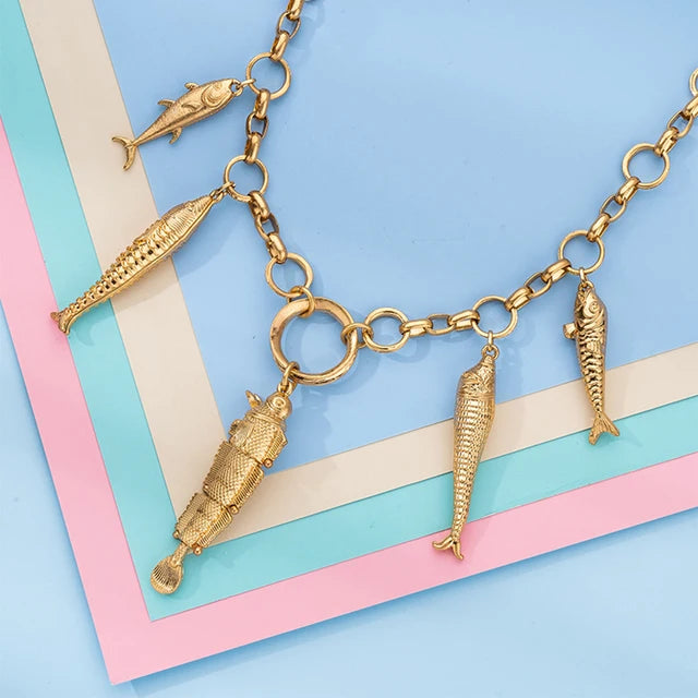 Marine Fish Fashion Choker Layer Boho Necklace