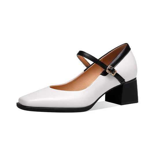 Genuine Leather Vintage Mary Jane Shoes