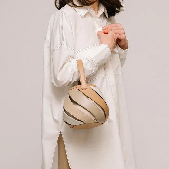 Luxury Brand Designer Fashion Retro Geometric Bucket Bag