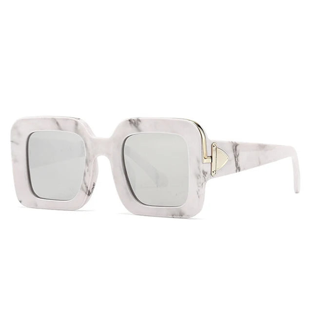 SHAUNA Retro Square Luxury Sunglasses