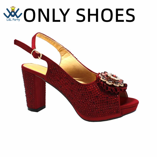 Design Peep Toe African-inspired Wedding Shoe/Purse combo