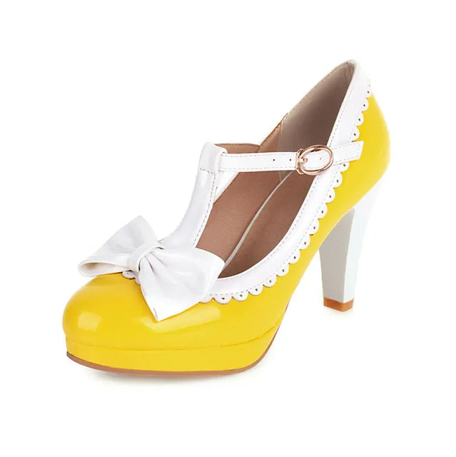 Lolita Mary Jane Shoes - Sweet Bowknot Ruffles