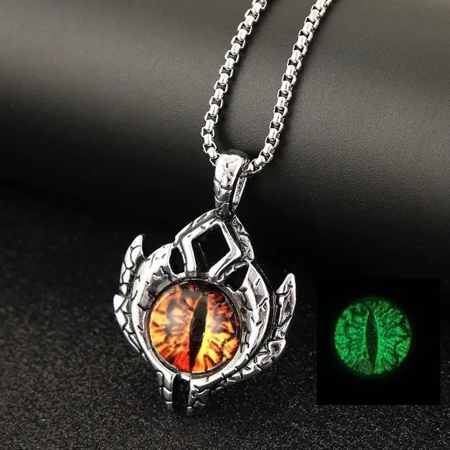 Luminous Demon Eye Pendant Necklace