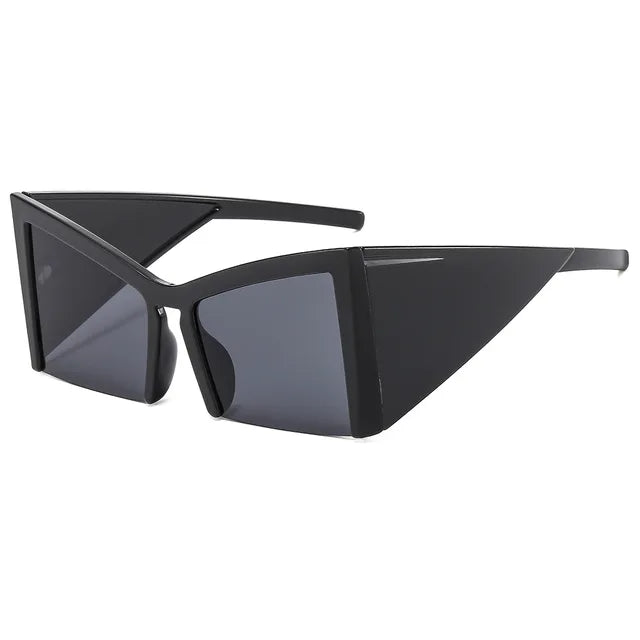 Half-Frame Square Oversize Sun Glasses