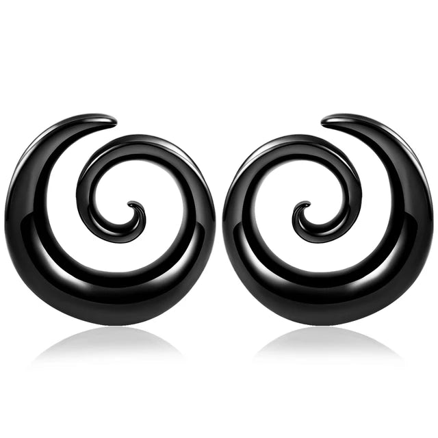 Doearko 2PCS Cool Stainless Steel Ear Tunnels Plugs