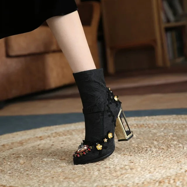 ZowTina Bird Cage Ankle Boots