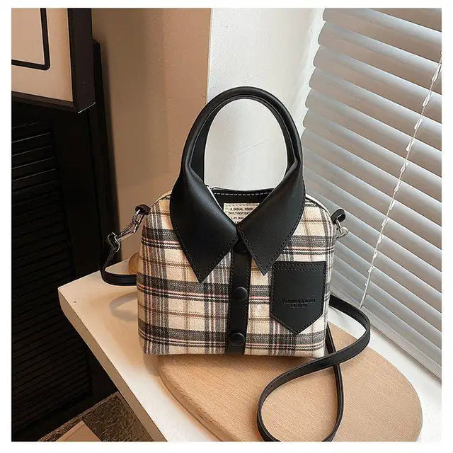 Shirt Style Shoulder Handbag - Crossbody Bag
