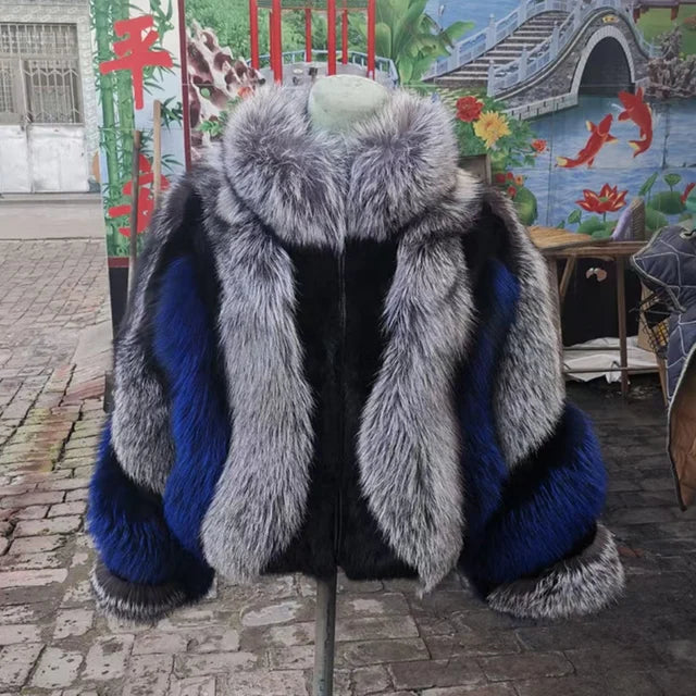 Real Red Fox Fur Jacket