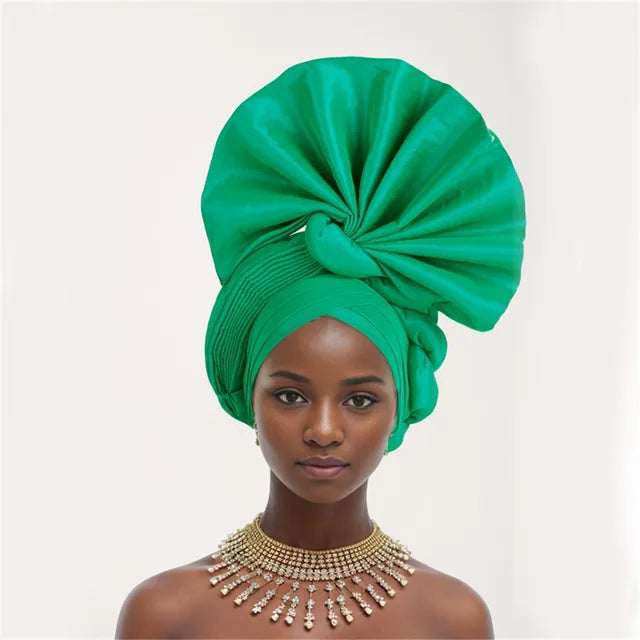 African Gele Head Tie - Nigeria Fan Gele